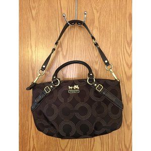 Coach Madison op art Sophia satchel shoulder bag